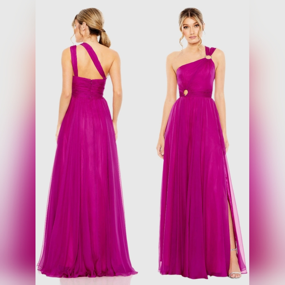 COPY - Mac Duggal Strappy One Shoulder A Line Gown
